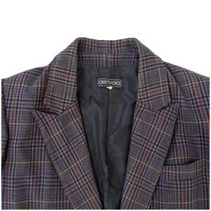 VTG Plaid Blazer Sport Coat | Oversized Old Money Preppy Academia | 52 2XL